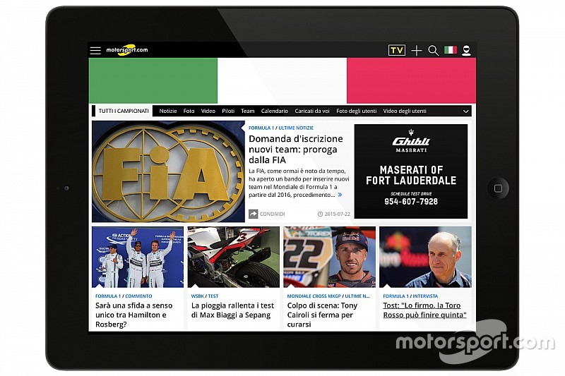 Motorsport.com lance la version italienne de son site Internet