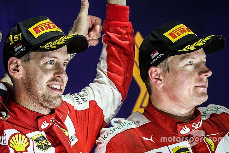 Raikkonen, listo para apoyar a Vettel en la batalla por el título