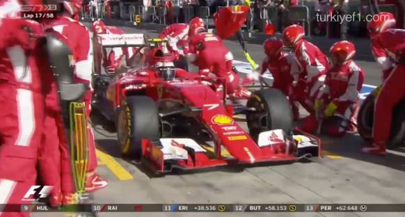 Raikkonen hatalı pit stoptan dolayı yarışı bitiremedi Video