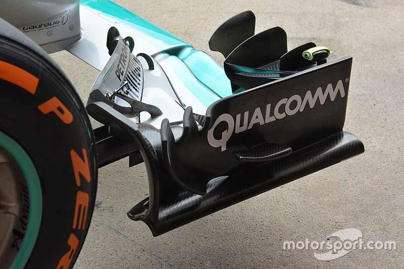Tech update: Mercedes monteert nieuwe voorvleugel op W07