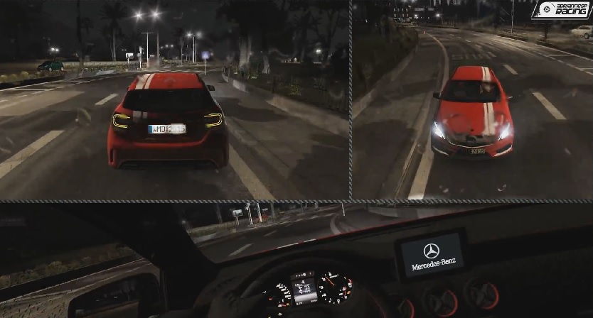 Ilyen viharban, éjszaka vezetni a Mercedes A45 AMG-t a játékban: Project CARS