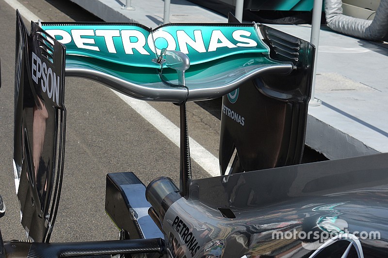 Mercedes: si rivede l'ala a cucchiaio usata da Rosberg in Canada