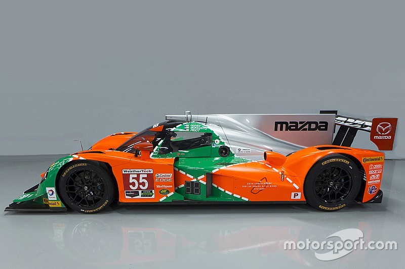 Le Mazda al Glen con una livrea celebrativa di Le Mans 1991
