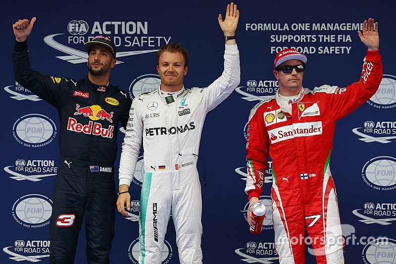GP Tiongkok: Rosberg mengalahkan Ricciardo untuk posisi pole, Hamilton memulai balapan dari belakang