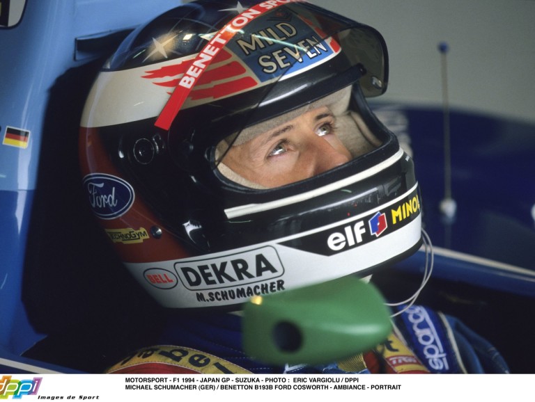 Michael Schumacher egészen fiatalon egy gokartban