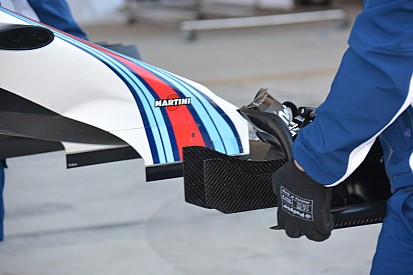 Técnica: El nuevo alerón delantero del Williams FW38 en Austin