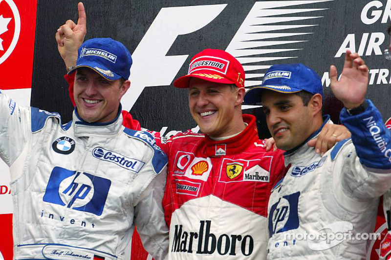 Михаэль Шумахер, Ferrari, Ральф Шумахер, Williams, Хуан-Пабло Монтойя, Williams