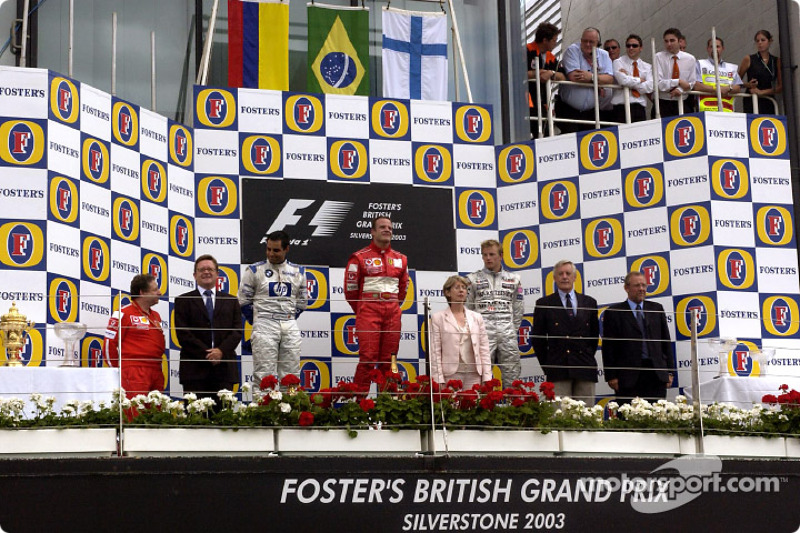 2003: 1. Rubens Barrichello, 2. Juan Pablo Montoya, 3. Kimi Räikkönen