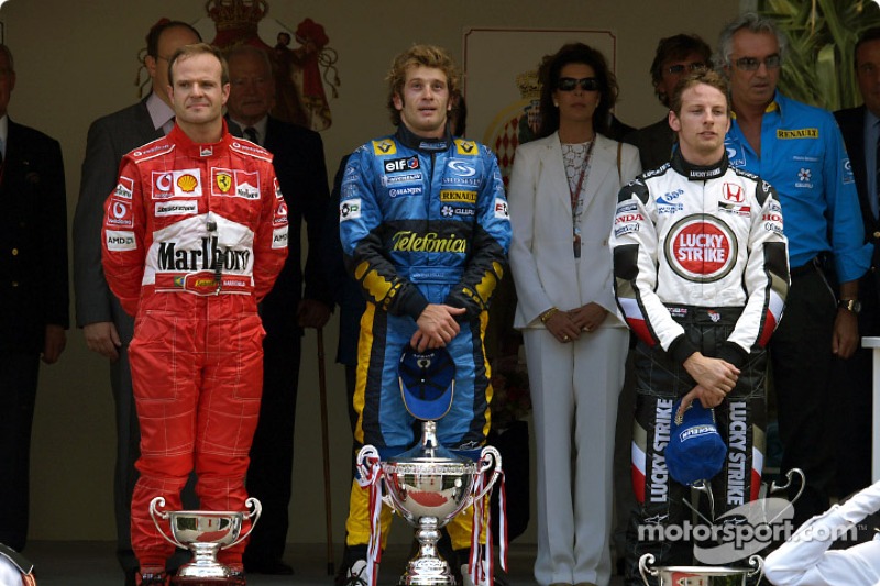 2004: 1. Jarno Trulli, 2. Jenson Button, 3. Rubens Barrichello