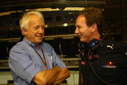 Charlie Whiting, FIA Safty delegate, Race director & offical starter and Christian Horner, Red Bull Racing, Sporting Director