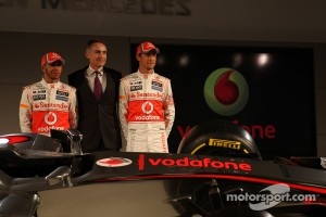 Lewis Hamilton, McLaren Mercedes, Martin Whitmarsh, McLaren, Chief Executive Officer and Jenson Button, McLaren Mercedes