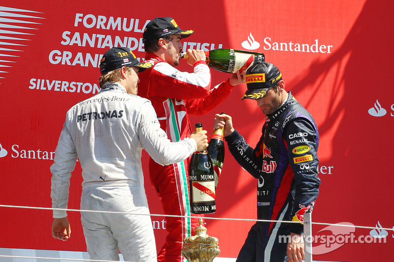 2013. Подіум: 1. Ніко Росберг, Mercedes. 2. Марк Веббер, Red Bull - Renault. 2. Фернандо Алонсо, Ferrari