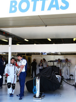 El Williams FW37 de Valtteri Bottas, Williams, que no comenzó la carrera