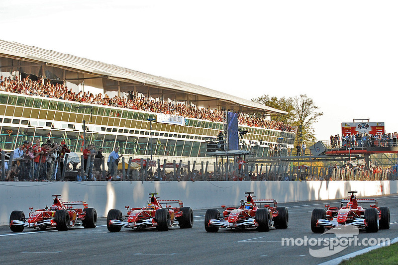 Felipe Massa, Michael Schumacher, Marc Gene ve Luca Badoer