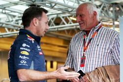 Christian Horner, Red Bull Racing Team Principal con Dietrich Mateschitz, CEO e Fondatore di Red Bul