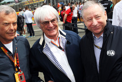 Sir Martin Sorrell, CEO WPP ; Bernie Ecclestone e Jean Todt, Presidente FIA