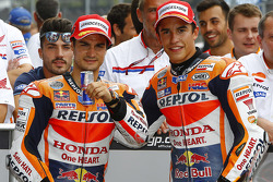 Ganador de la pole Marc Márquez, Repsol Honda Team, el segundo puesto de Dani Pedrosa, Repsol Honda