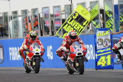 Andrea Dovizioso y Andrea Iannone, Ducati Team