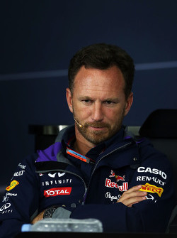 Christian Horner, Red Bull Racing, Teamchef, in der FIA-PK