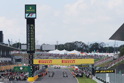 La parrilla antes del inicio de la carrera