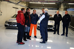 Charlie Whiting, FIA Delegate and Alan Van Der Merwe, FIA Medical Car Driver with circuit officials