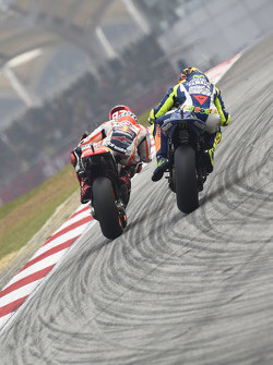 Valentino Rossi, Yamaha Factory Racing and Marc Marquez, Repsol Honda Team