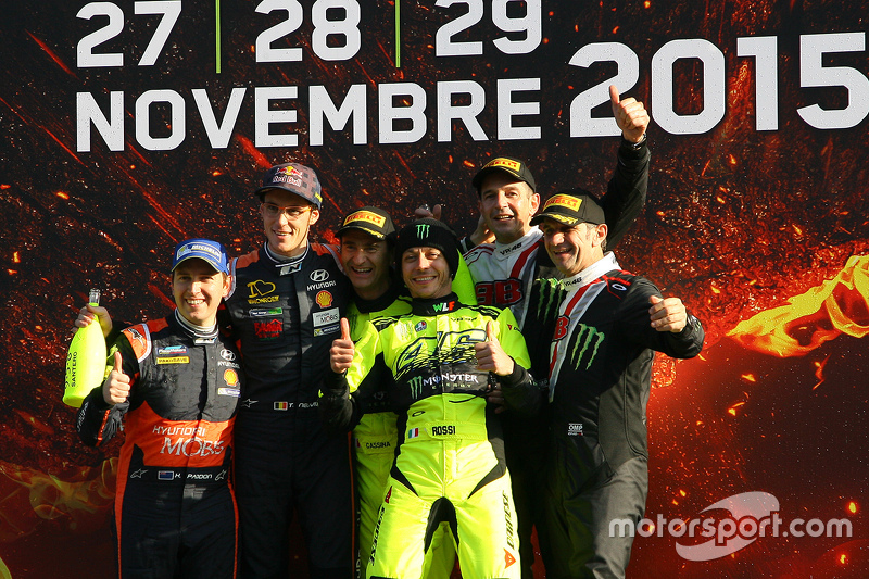 Valentino Rossi y Carlo Cassina; Thierry Neuville y Julien Vial; Roberto Brivio y Davide Brivio