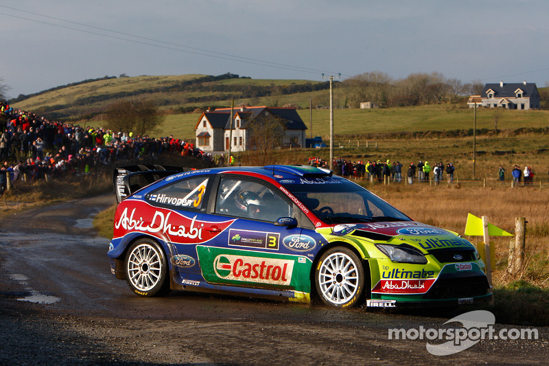 Mikko Hirvonen and Jarmo Lehtinen, Ford Focus RS WRC08, BP Ford Abu Dhabi World Rally Team
