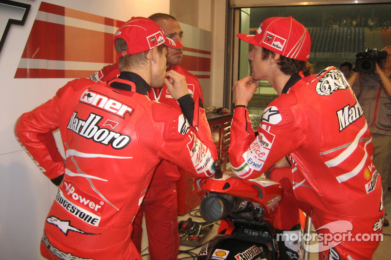 Casey Stoner, Ducati Marlboro Team et Nicky Hayden, Ducati Marlboro Team