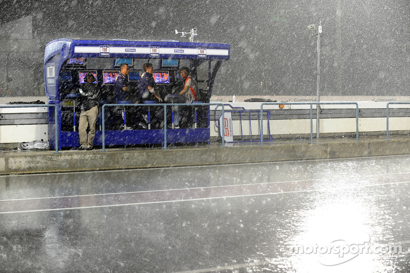 Une tempête fait rage sur le Losail International Circuit