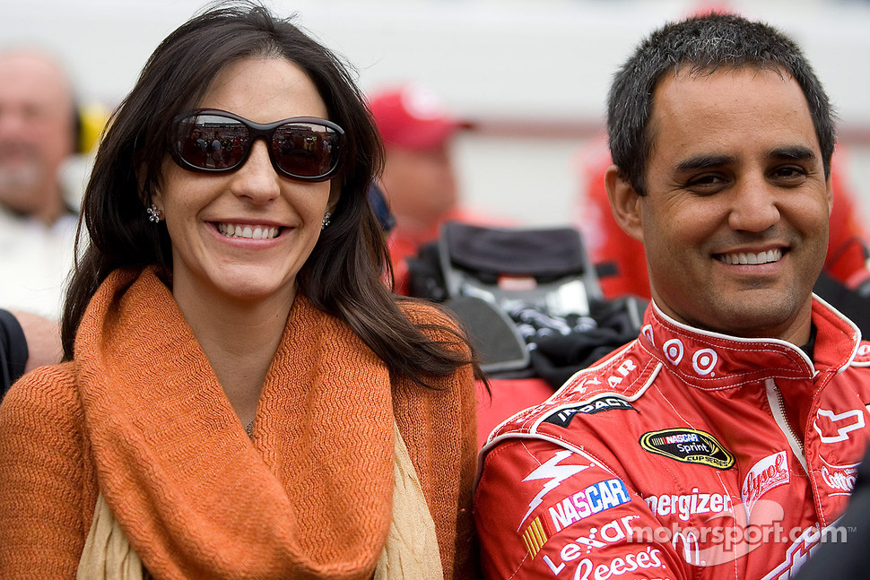 Juan Pablo Montoya, Earnhardt Ganassi Racing Chevrolet with his wife Connie