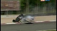 Stéphane Ortelli crash Le Mans Series at Monza 2008 Stéphane Ortelli crash Le Mans Series at Monza 2008