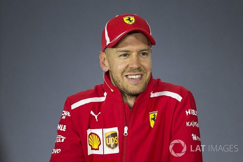 Sebastian Vettel, Ferrari in the Press Conference