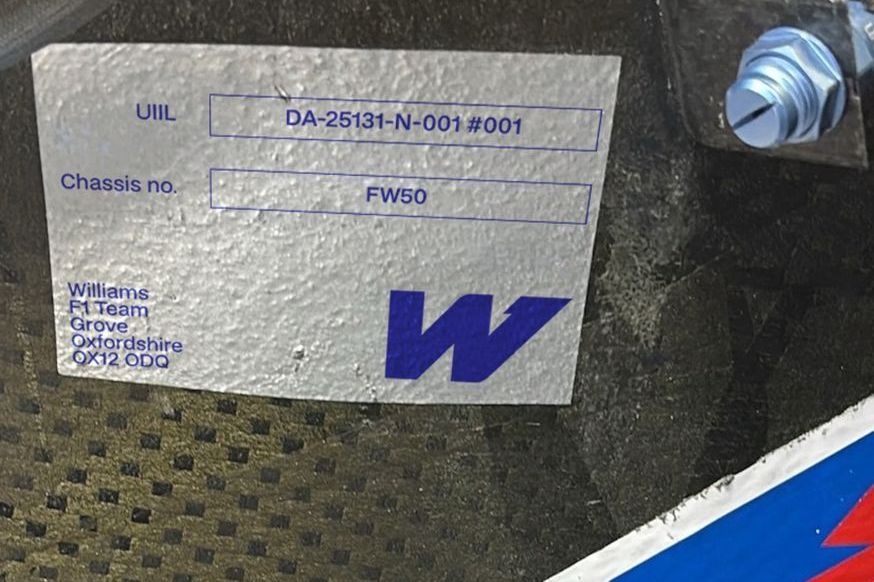F1 | Williams salta una numerazione nel telaio per festeggiare con la FW50 il mezzo secolo di storia