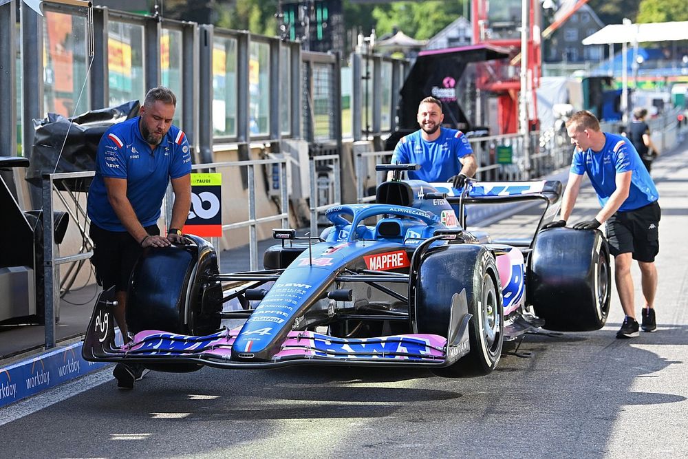 Detalle del Alpine A522