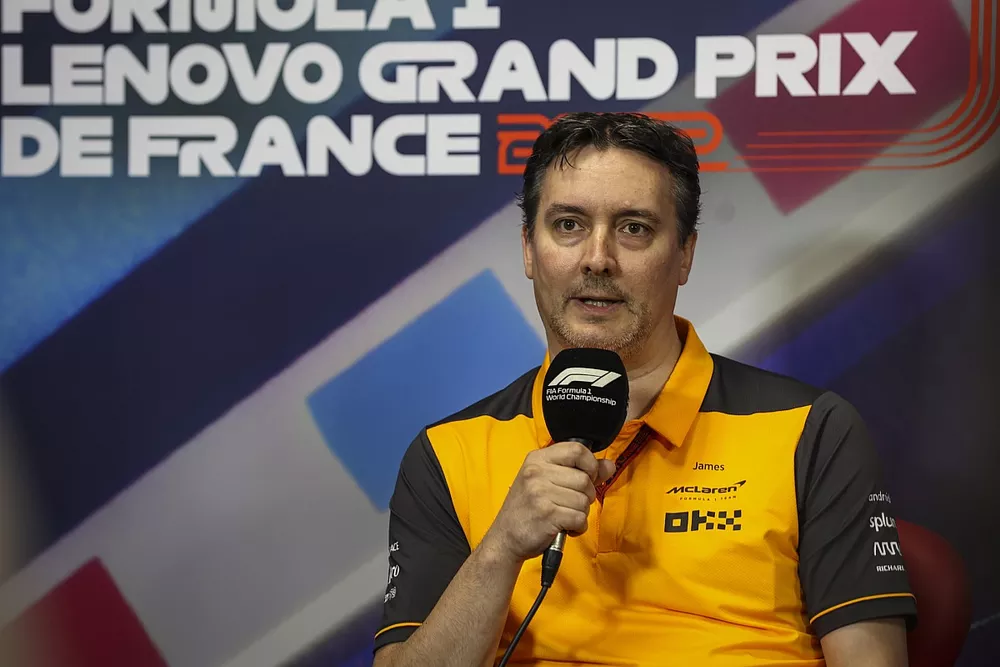 James Key, Technical Director, McLaren, in the team principals Press Conference