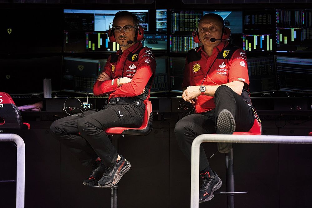 Laurent Mekies, Director de Competición, Scuderia Ferrari, Frederic Vasseur, Director de Equipo y Director General, Scuderia Ferrari