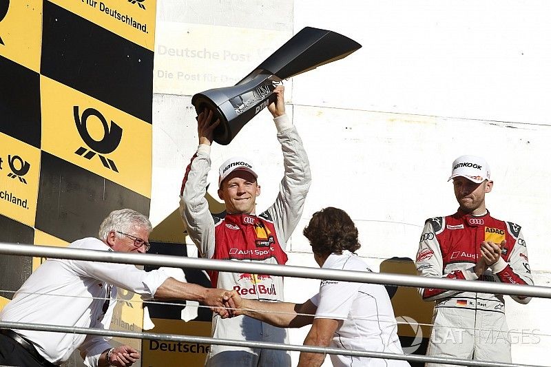 Podium Campeones: segundo, Mattias Ekström, Audi Sport Team Abt Sportsline, Audi A5 DTM