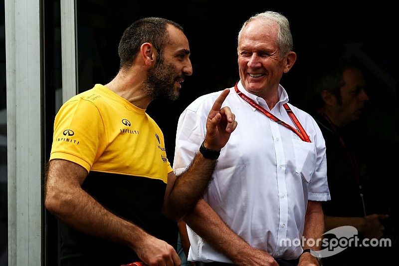 Cyril Abiteboul, Renault Sport F1 con el Dr Helmut Marko, Red Bull
