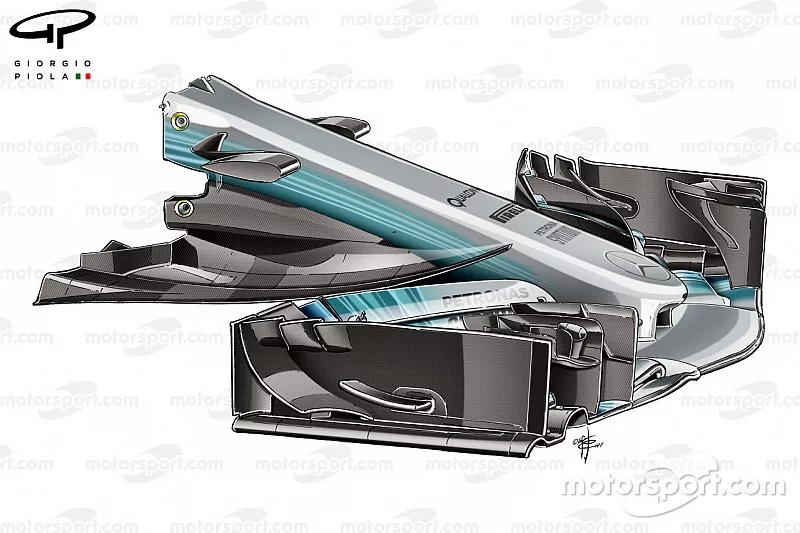 Morro estrecho del Mercedes W08, GP de Espa&ntilde;a
