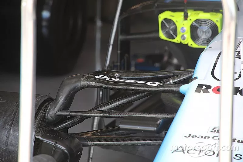 Detalle de aler&oacute;n delantero Williams FW42