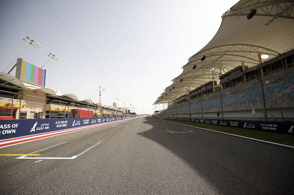 La recta principal del circuito de Bahrein