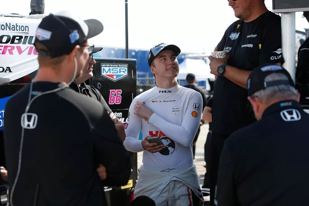David Malukas en el Open Test de Milwaukee Mile