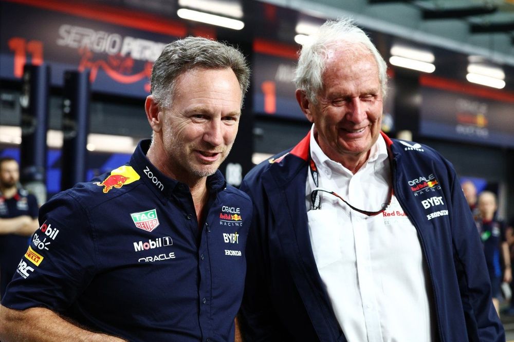 Christian Horner, Chefe de Equipe, Red Bull Racing, Helmut Marko, Consultor, Red Bull Racing