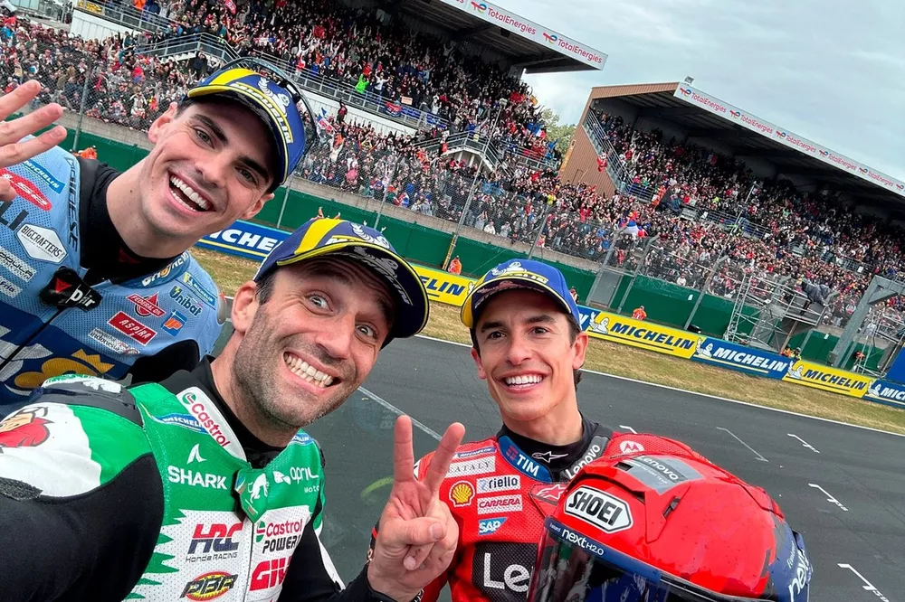 Fermin Aldeguer, Gresini Racing, Johann Zarco, Team LCR Honda, Marc Marquez, Ducati Team
