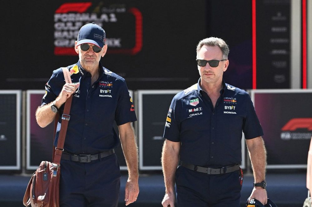 Adrian Newey y Christian Horner, director de Red Bull Racing 
