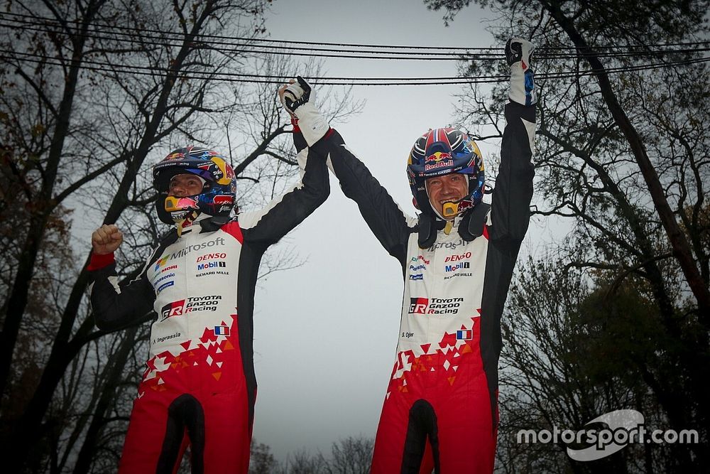 Los ganadores: Sébastien Ogier, Julien Ingrassia, Toyota Gazoo Racing WRT Toyota Yaris WRC