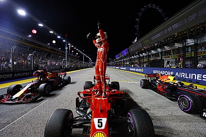 Festa de Vettel e decepção de Hamilton; o sábado em imagens