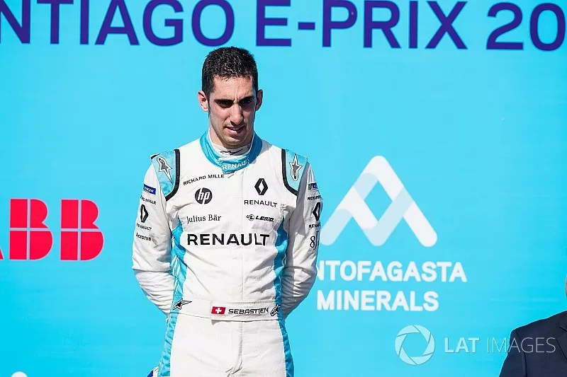 Il terzo classificato S&eacute;bastien Buemi, Renault e.Dams