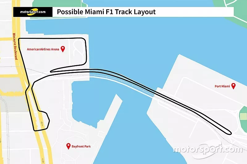 Proyecto de dise&ntilde;o de la pista de F1 en Miami